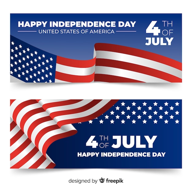 Fourth of july banners