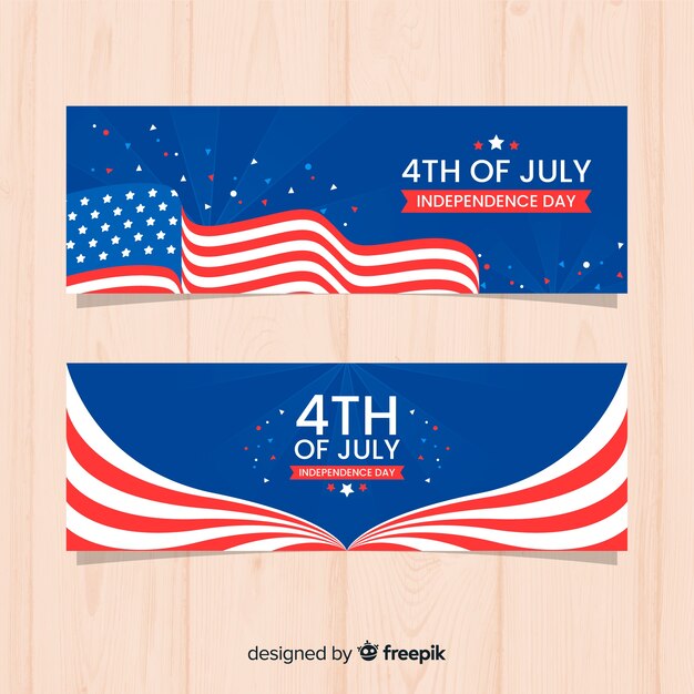 Fourth of july banners