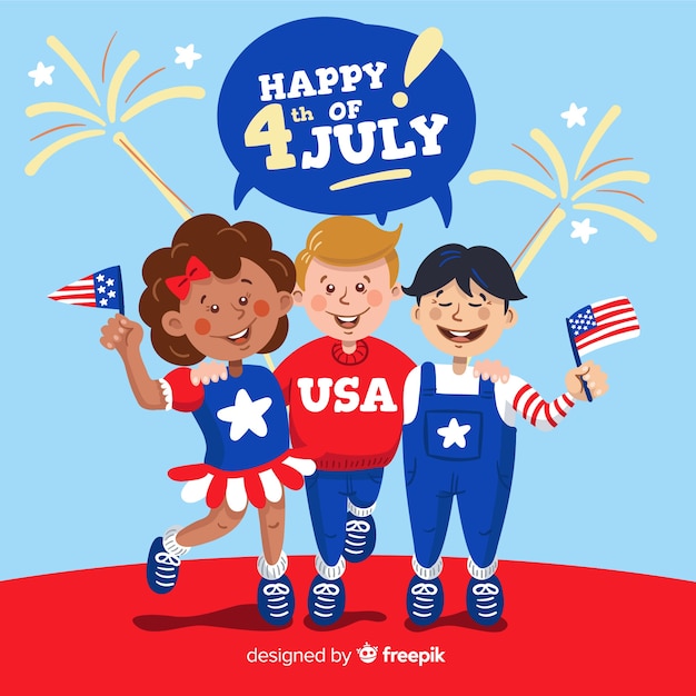 Free Vector fourth of july