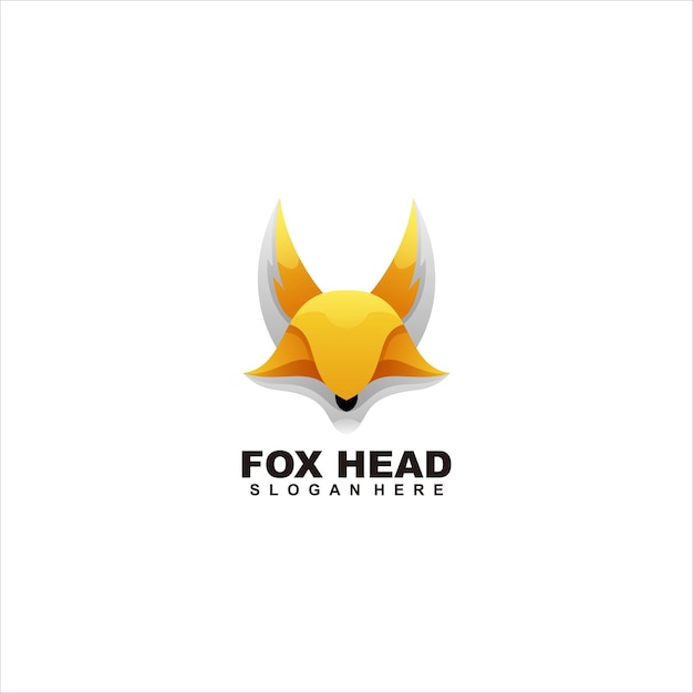 Free vector fox head logo gradient