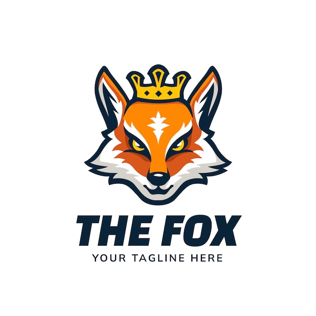 Free vector fox logo design template