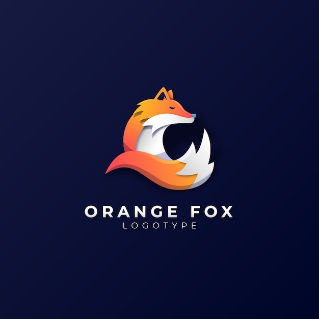 Free Vector fox logo design template