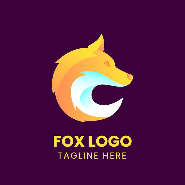 Free vector fox logo design template