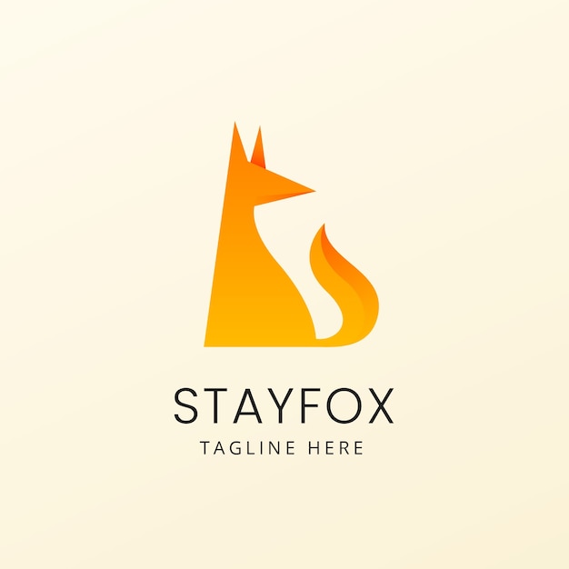 Free Vector fox logo design template