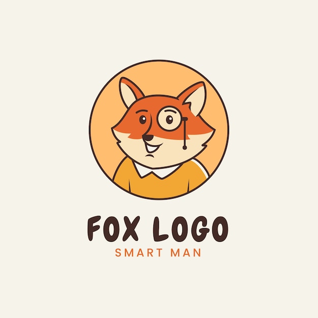 Free Vector fox logo template design