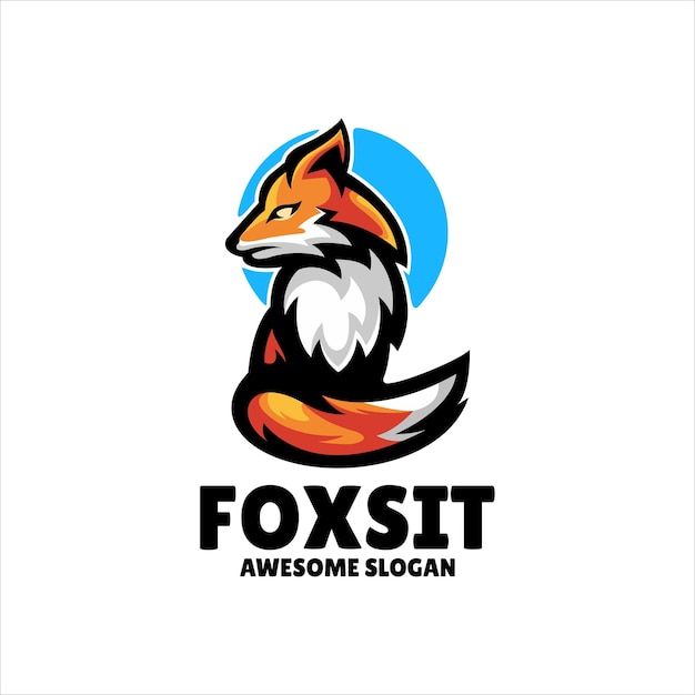 Fox mascot illustration logo design