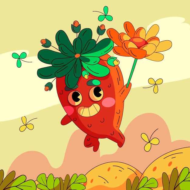 Free vector frailejon character illustration