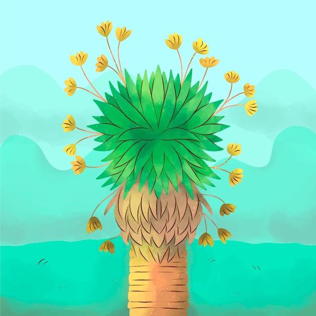 Free Vector frailejon plant illustration