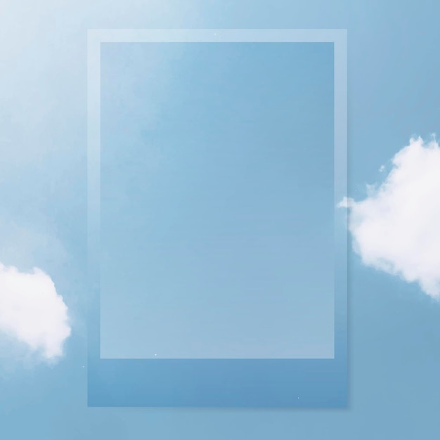 Free Vector frame on cloudy sky vector