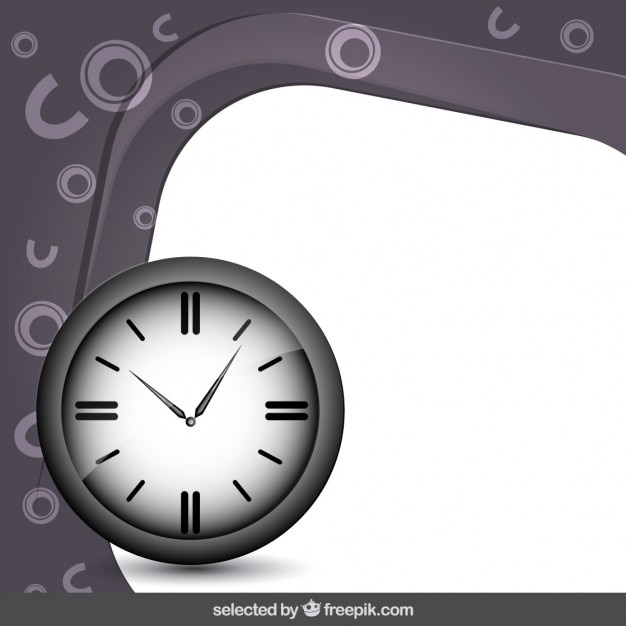 Free Vector frame with clock