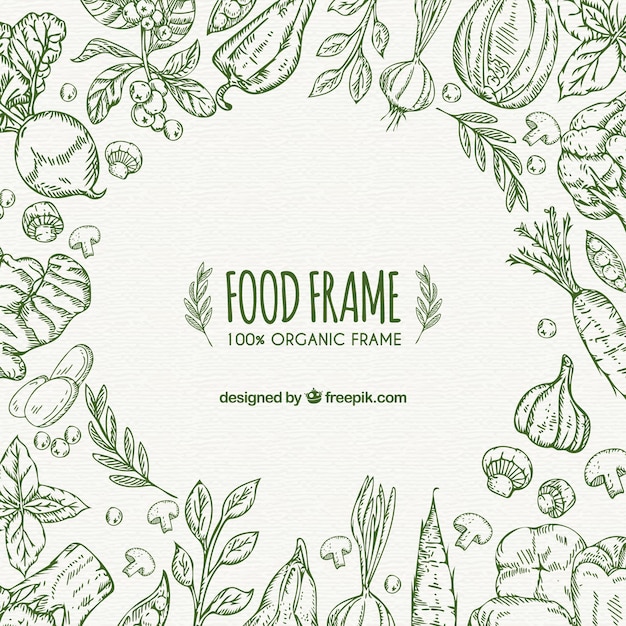 Frame with different food