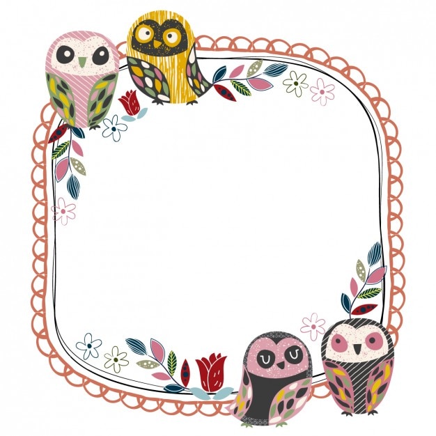 Frame with owls