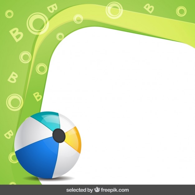 Free Vector frame with summer ball