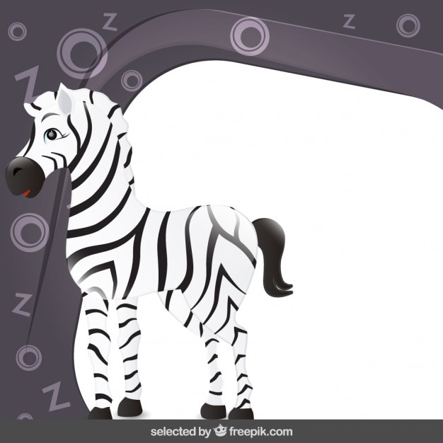 Free Vector frame with zebra