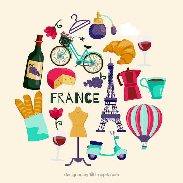 Free vector france symbol collection