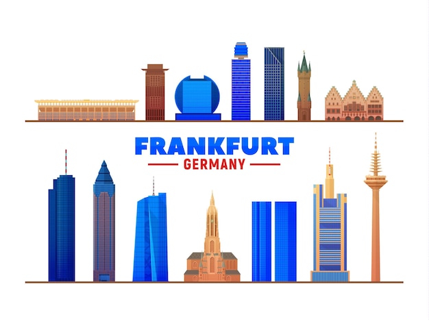 Frankfurt skyline Germany Vector illustration Image for presentation banner web site