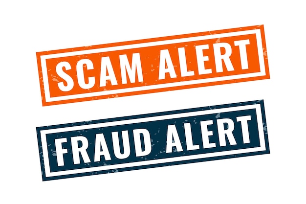 Free Vector fraud and scam alert warning backgrounds for cyber security