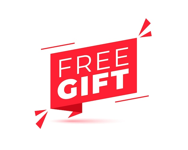 free gift giveaway offer label background design