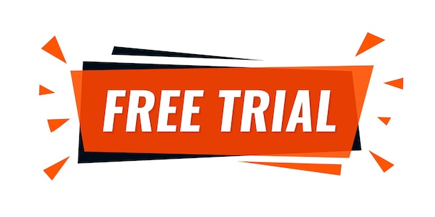 free trial offer banner buy coupon with no cost