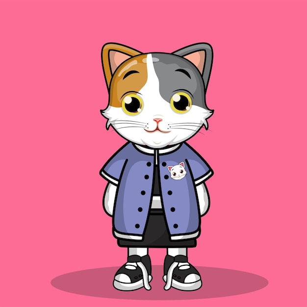 Free Vector free vector cute cat character vector illustration