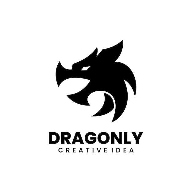 Free vector dragon silhouette design