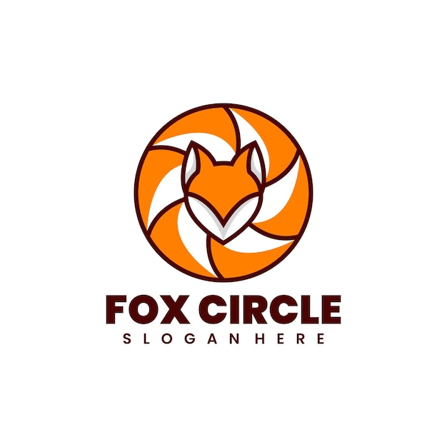 Free Vector free vector fox circle mascot design