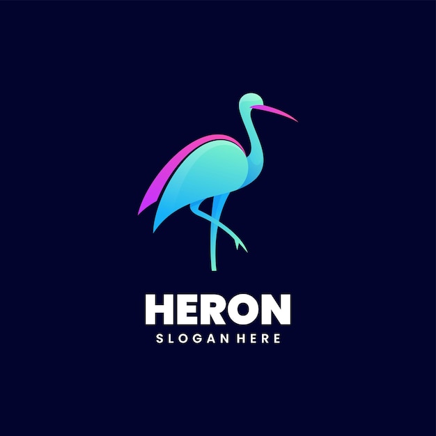 Free vector free vector heron colorful logo design