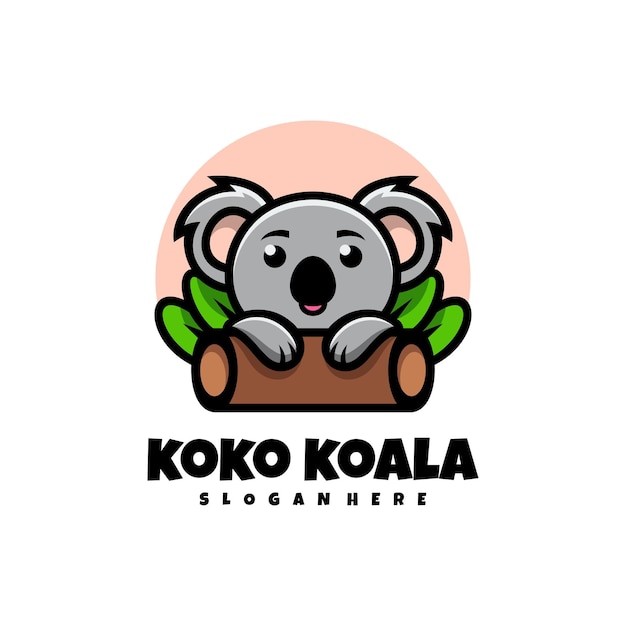 Free Vector free vector koko koala mascot logo design