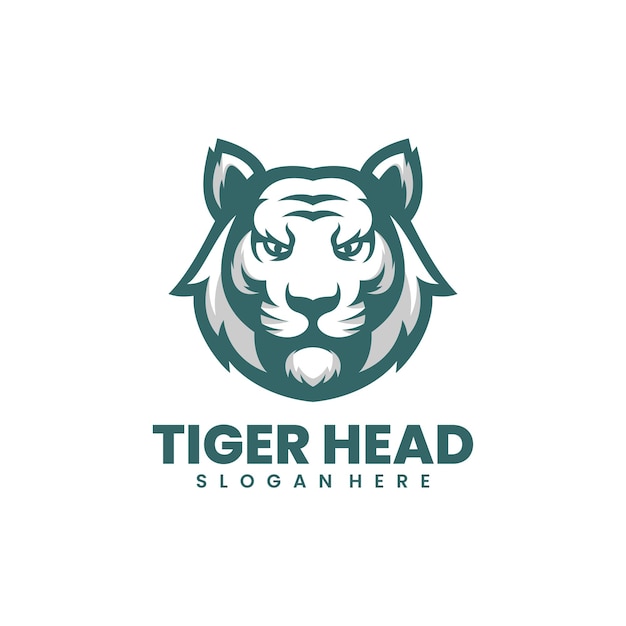 Free vector tiger head simple mascot logo design