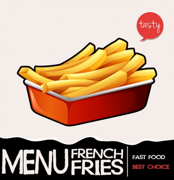 Frenchfries in red tray