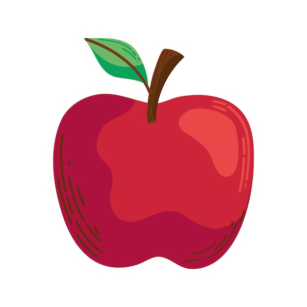 Free Vector fresh apple fruit healthy