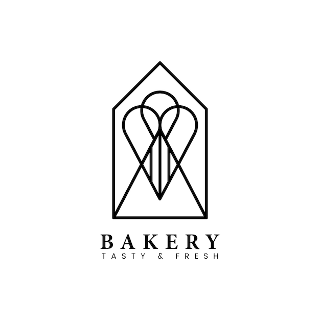 Free Vector fresh bakery pastry shop logo vector