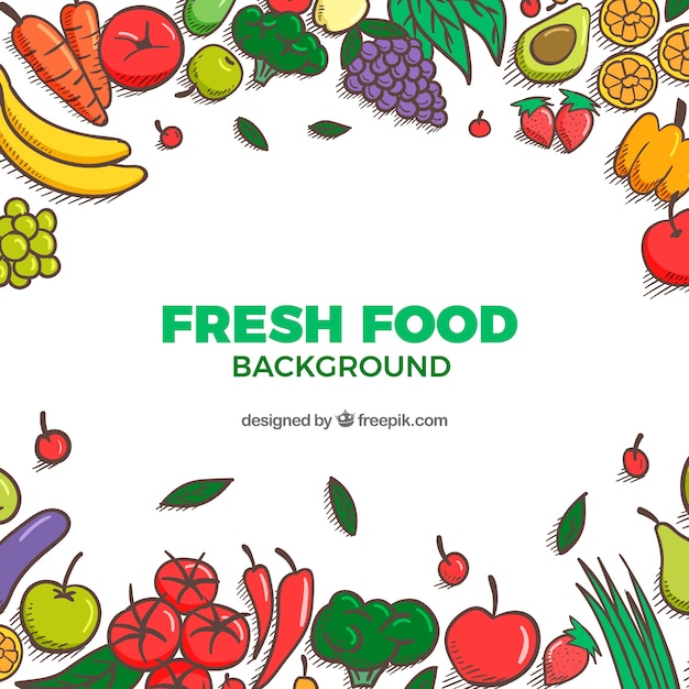 Fresh food background