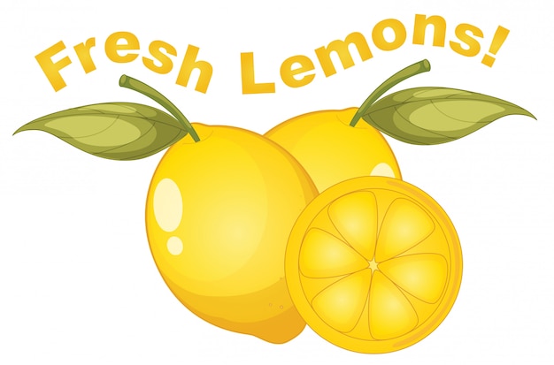 Free Vector fresh lemons on white background