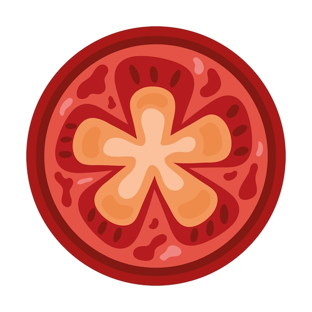 Free Vector fresh red tomato sliced