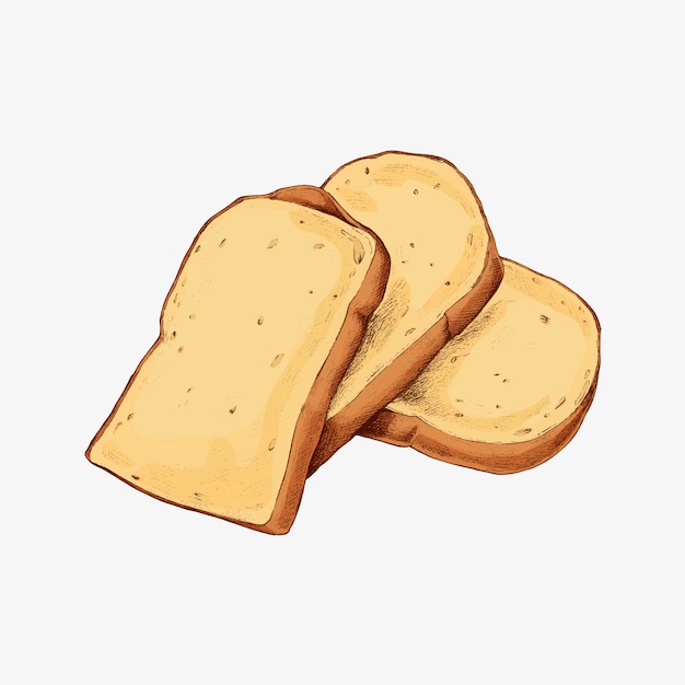 Free Vector fresh slices of white bread