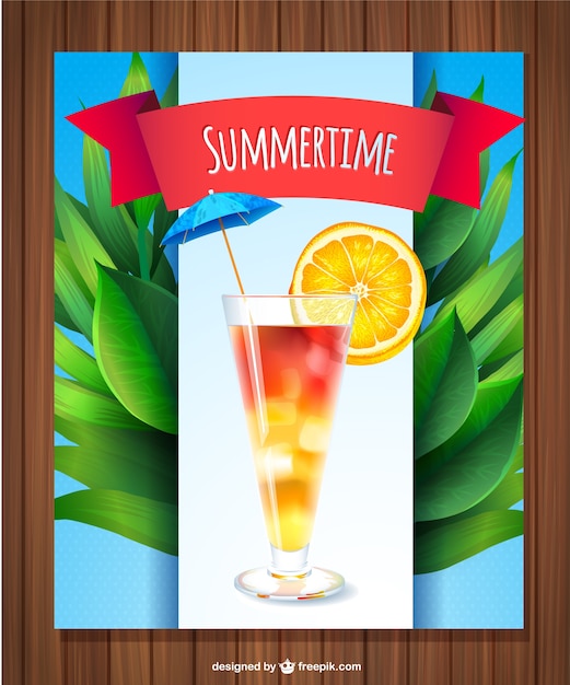 Free Vector fresh summer drink vector