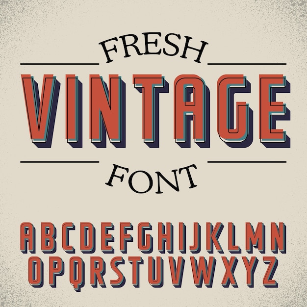 Free Vector fresh vintage font poster