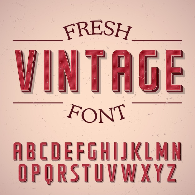 Fresh Vintage Font Poster