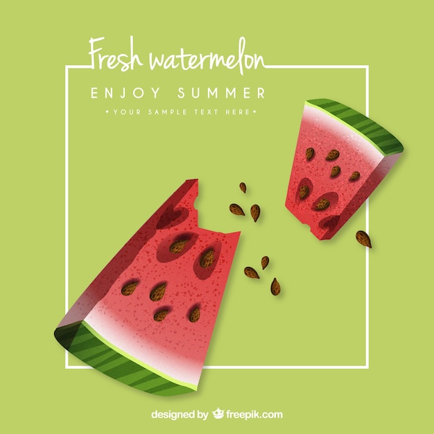 Free Vector fresh watermelon