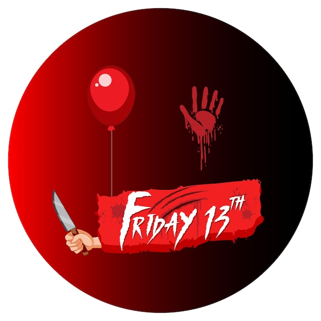 Friday 13th Halloween text design