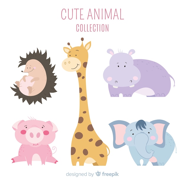 Friendly and cute animal collection