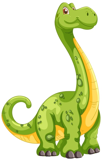 Free vector friendly green dinosaur illustration