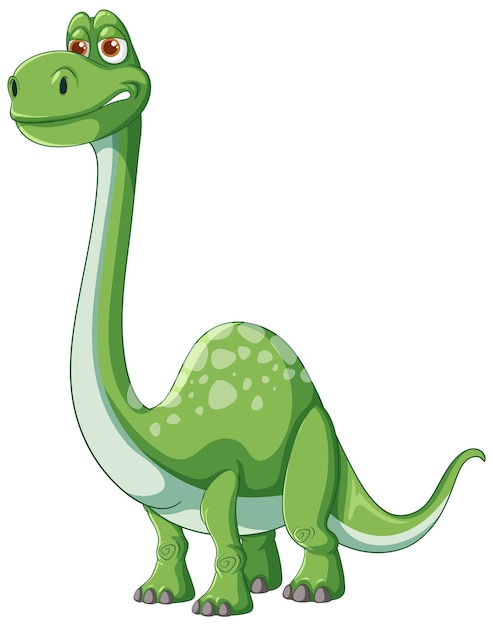 Free Vector friendly green dinosaur illustration