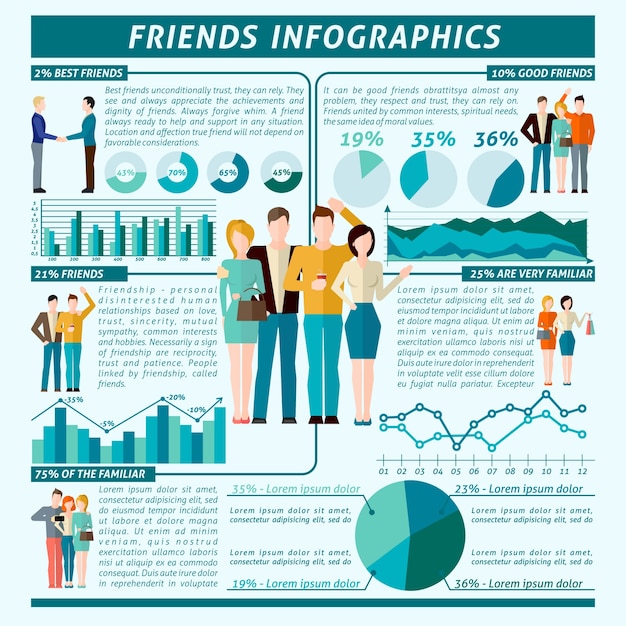 Friends Infographics Set