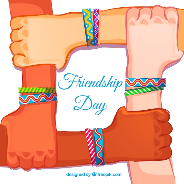 Free Vector friendship bracelets background