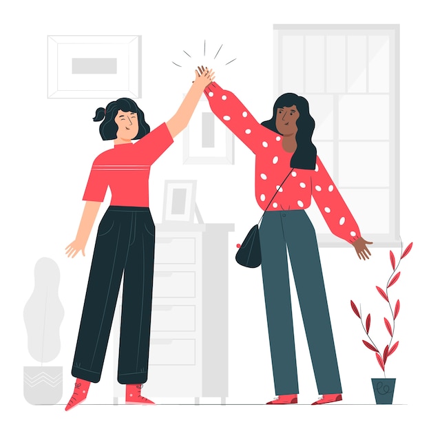 Free Vector friendship concept illustration