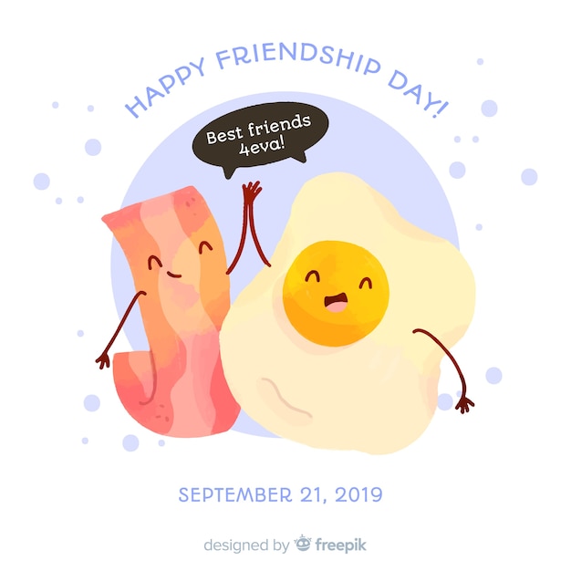 Friendship day background watercolor style