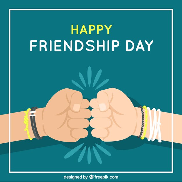 Friendship day background with hands