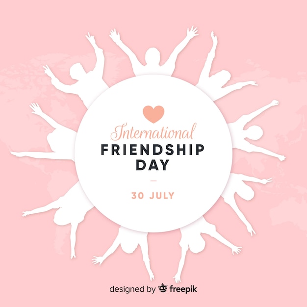 Free Vector friendship day flat design background